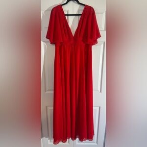 Mac Duggal Chiffon Elegant Red Evening Dress NWOT Size 12